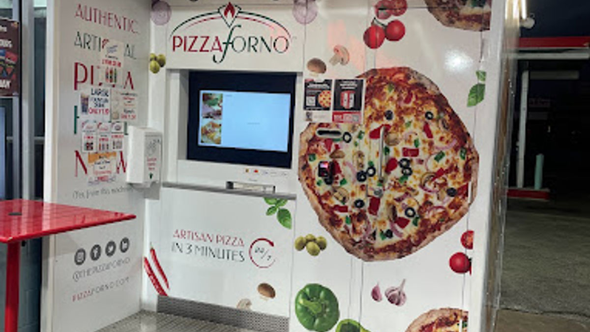 The automated PizzaForno pizza takeaway restaurant in Pasadena, Texas.